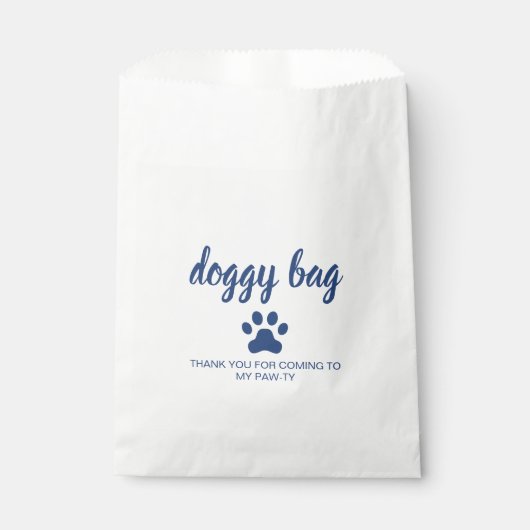 Sachets En Papier Doggy Bag chiot fête d'anniversaire (Devant)
