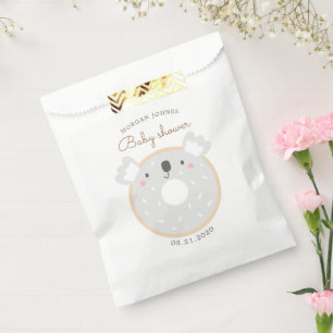 Sachets En Papier Donuts d'animaux Baby shower mignon Monogramme