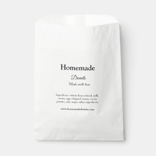 Sachets En Papier Donuts faits maison avec amour ajoutez le texte du (Devant)