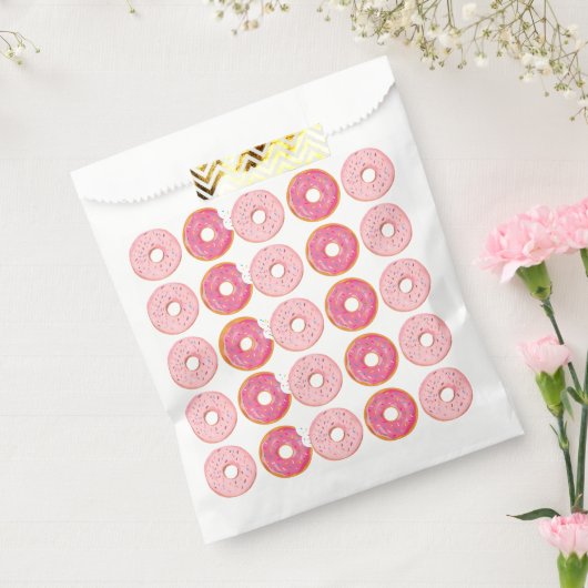 Sachets en papier Donuts Rose I Gâteaux I Bonbons (Scellé)