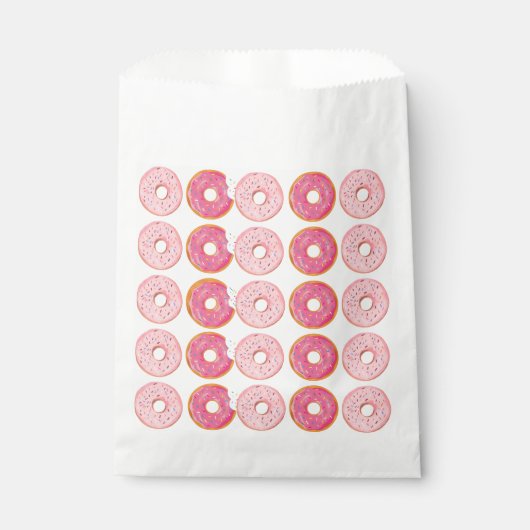 Sachets en papier Donuts Rose I Gâteaux I Bonbons (Devant)