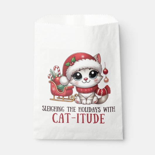 Sachets En Papier Dormir les fêtes avec Catitude (Devant)