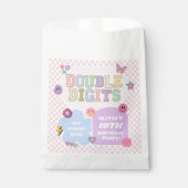 Sachets En Papier Double Chiffres Preppy Patch 10e fête d'anniversai (Devant)