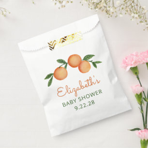 Sachets En Papier Douce Fête de Naissance de Petit Citron Orange
