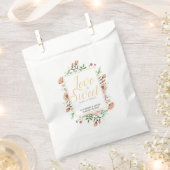 Sachets En Papier Douce friandise florale pêche (Coupé)