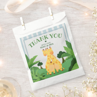 Sachets En Papier Douce Girafe Sauvage Jumelles Safari Jungle Double