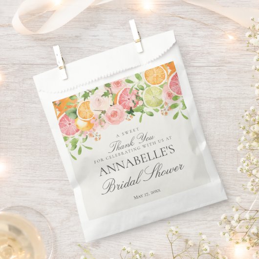 Sachets En Papier Douceur de mariage pastel citrouille floral (Coupé)