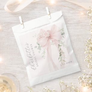 Sachets En Papier Douceur de verdure à nœud papillon pour douche de