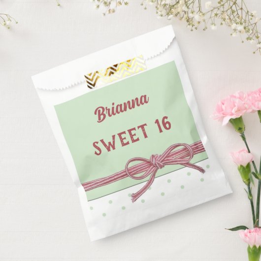 Sachets En Papier Douceur personnalisée 16 liée avec un point Polka (Scellé)