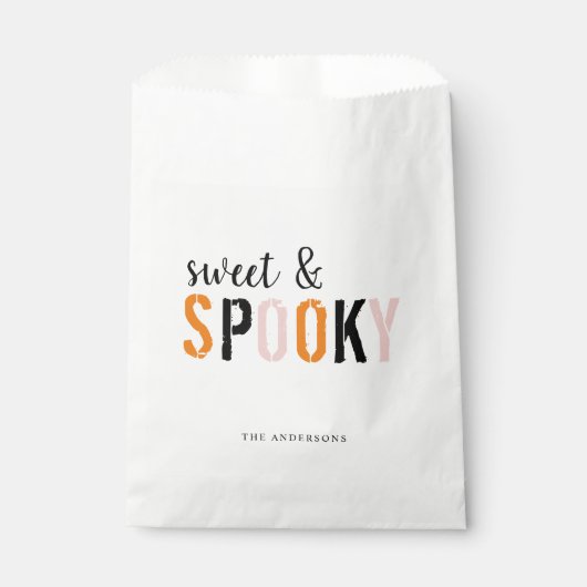 Sachets En Papier Douceurs et friandises Éffrayantes | Bonne Hallowe (Devant)