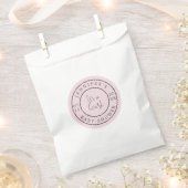 Sachets En Papier Douche bébé rose vif moderne (Coupé)