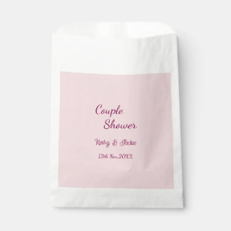 Sachets En Papier douche de couple rose violet pastel mariage nom da