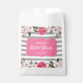 Sachets En Papier Douche de Mariage Fleurs Roses Blanches Douces Aqu (Devant)