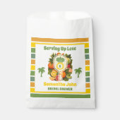 Sachets En Papier Douche de Mariage Retro Tropicale de Pickleball à  (Devant)