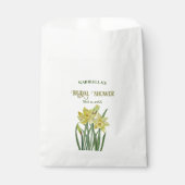 Sachets En Papier Douche de Mariée Aquarelle Jonquilles Jaune Clair  (Devant)