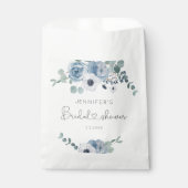 Sachets En Papier Douche nuptiale florale bleu foncé (Devant)