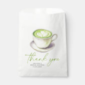 Sachets En Papier Douche nuptiale Merci Matcha Tea (Devant)