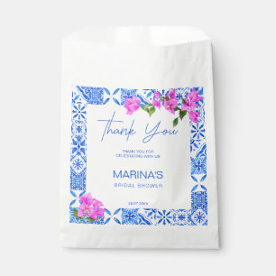 Sachets En Papier Douche nuptiale pour Carreaux bleus Bougainvillea