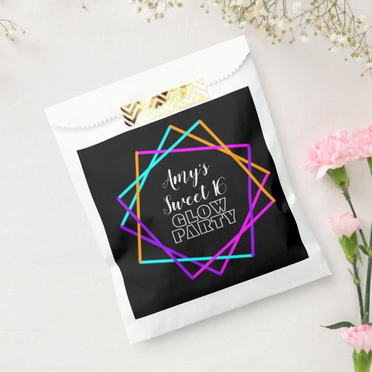 Sachets En Papier Doux 16 Neon Lumineuse Dans Les Bars Sombres Anniv (Scellé)
