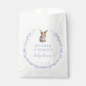 Sachets En Papier Doux bleu mignon lapin Pâques bébé garçon douche (Devant)