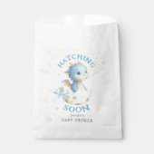 Sachets En Papier Dragon Baby Shower Boy Blue Hatching Soon (Devant)