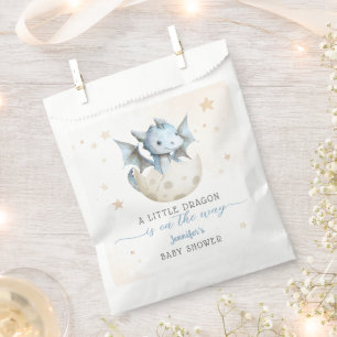 Sachets En Papier Dragon Baby shower mignon garçon bleu petit dragon