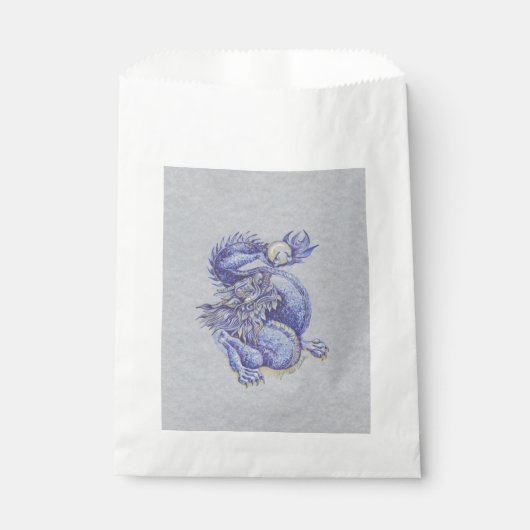 Sachets En Papier Dragon bleu (Devant)