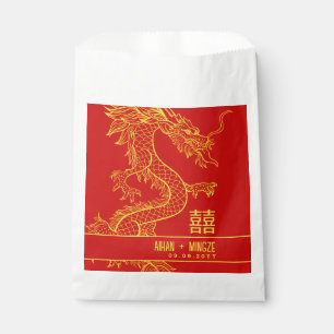 Sachets En Papier Dragon et Phoenix Double Bonheur