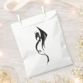 Sachets En Papier Dragon tribal noir blanc (Coupé)