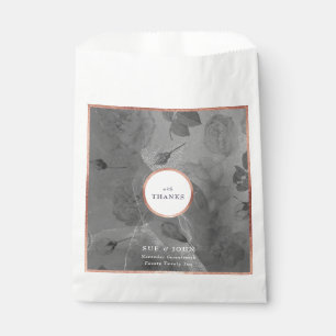 Sachets En Papier Dramatique Moody Boho Floral Arch Rose Mariage or