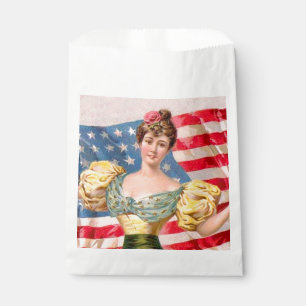 Sachets En Papier Drapeau américain Lady Liberty Independence