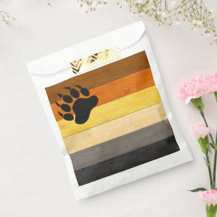 Sachets En Papier Drapeau de la fierté des ours de SlipperyJoe's tex