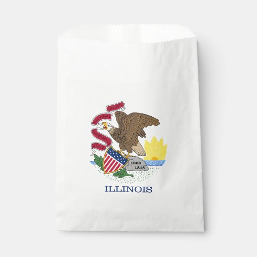 Sachets En Papier Drapeau de l'État de l'Illinois (Devant)