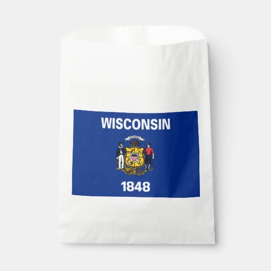 Sachets En Papier Drapeau de l'État du Wisconsin (Devant)