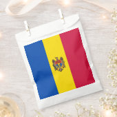 Sachets En Papier Drapeau de Moldavie (Coupé)