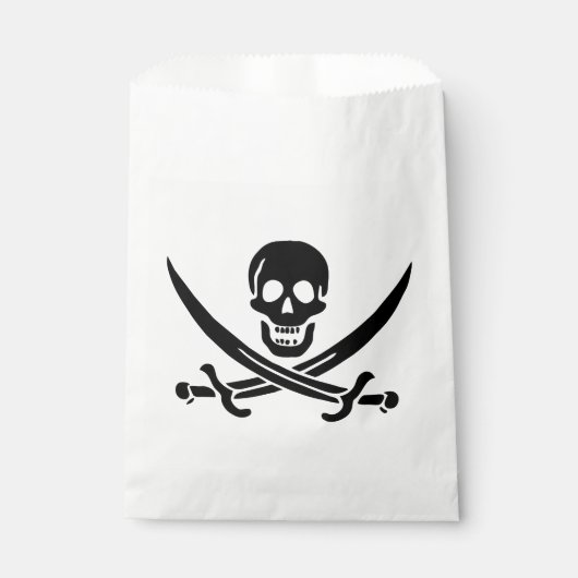 Sachets En Papier Drapeau de pirate Crâne croisé épées (Devant)