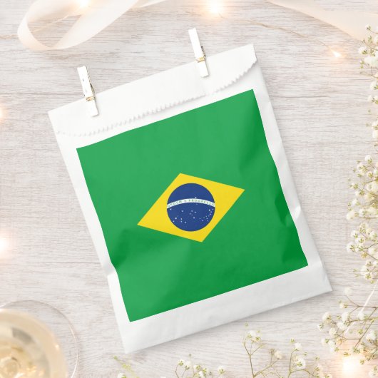 Sachets En Papier Drapeau du Brésil (Coupé)