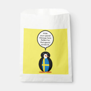 Sachets En Papier Drapeau suédois Mme Pingouin Personnalisé 
