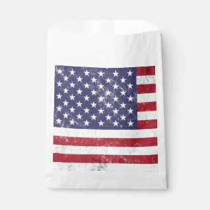 Sachets En Papier Drapeau vintage USA Patriotique Américain Rouge Bl
