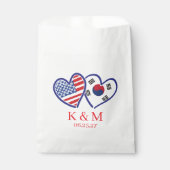 Sachets En Papier Drapeaux coréens de coeur (Devant)