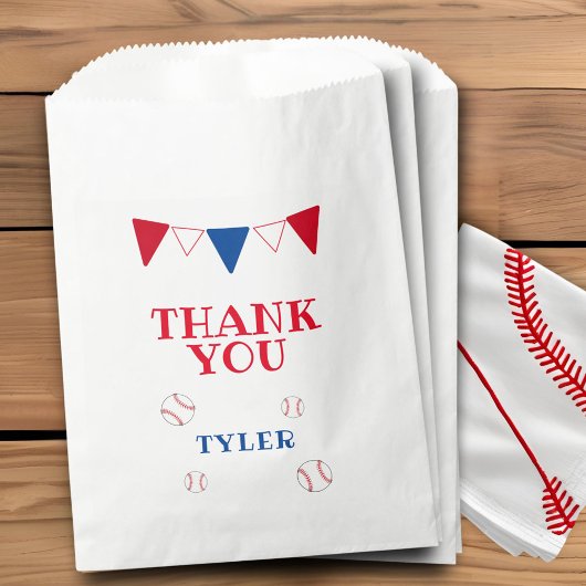 Sachets En Papier Drapeaux de baseball de baseball Merci d'anniversa