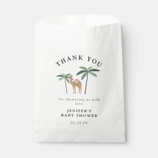 Sachets En Papier Dreamt Desert Cute Camel Baby shower (Devant)