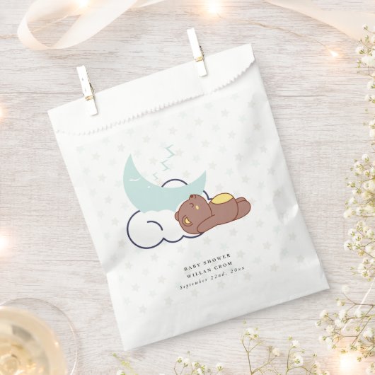 Sachets En Papier Dreamy Little Bear Cloud Et Star Baby shower (Coupé)