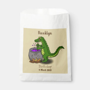 Sachets En Papier Drôle alligator vert cuisine dessin animé