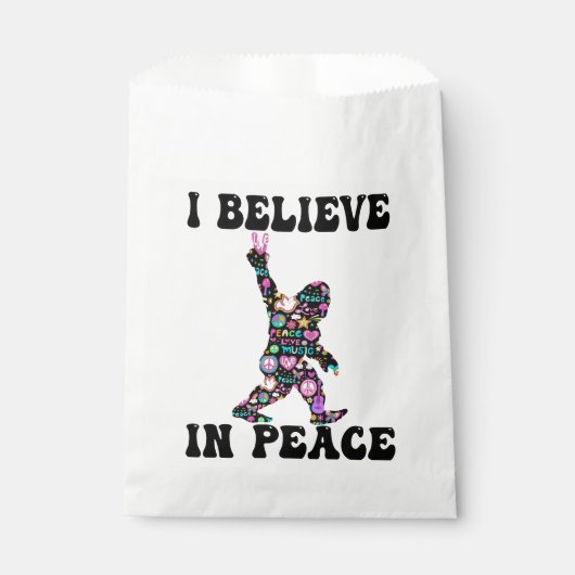 Sachets En Papier Drôle Bigfoot Je Crois En La Paix (Devant)