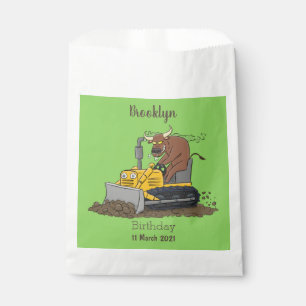 Sachets En Papier Drôle bulldozer de conduite de taureaux
