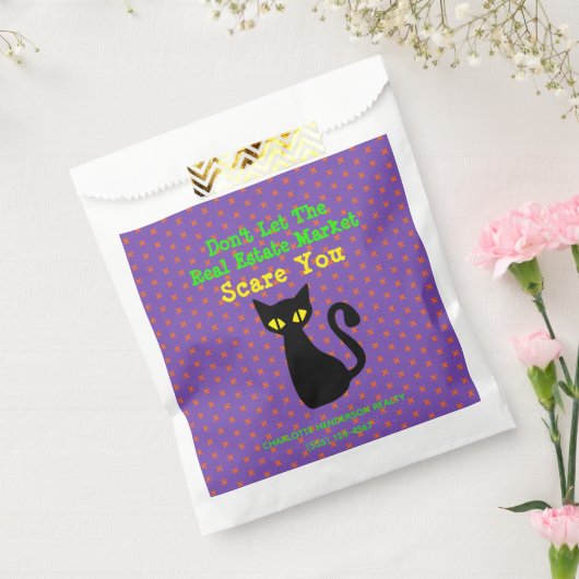 Sachets En Papier Drôle Chat Noir Immobilier Halloween Treat (Scellé)