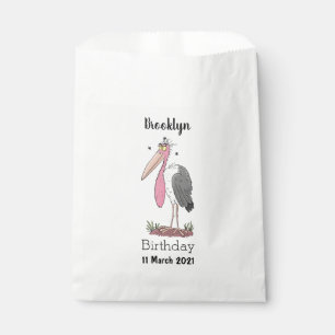 Sachets En Papier Drôle dessin animé de cigogne en marabou