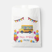 Sachets En Papier Drôle dinosaure Retour à l'école Bus garçon Annive (Devant)