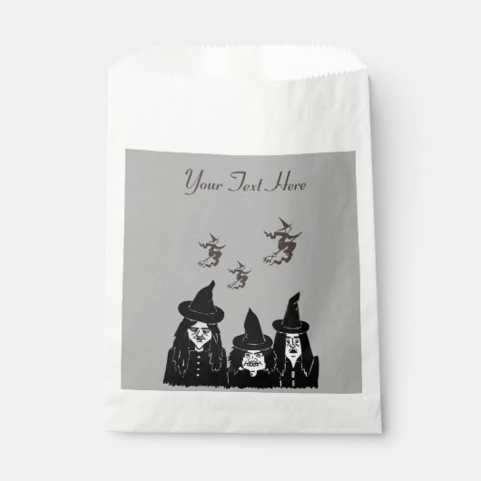 Sachets En Papier drôle éffrayante sorcière noire effrayante hallowe (Devant)